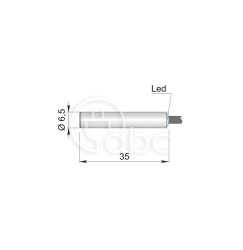 Czujnik indukcyjny SI6.5-DC2 PNP NC S LC5, I65000086