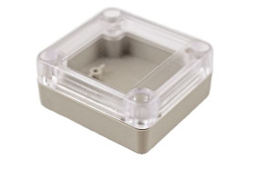 Obudowa ogólnego użytku Poliwęglan szerokość zew. 60 mm długość zew. 65 mm wys. zew. 28 mm Hammond IP65 Jasnoszary