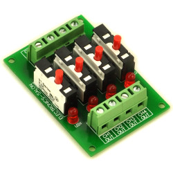 Panel Mount Independent 4 Channels Thermal Circuit Breaker Module.