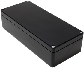 Polyester enclosure, (L x W x H) 361 x 160 x 90 mm, black (RAL 9005), IP66, 1590ZGRP163BK