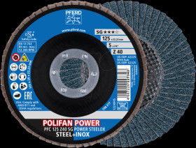 69398198 POLIFAN flap discs PFC 125 Z40 SG POWER STEELOX (2)