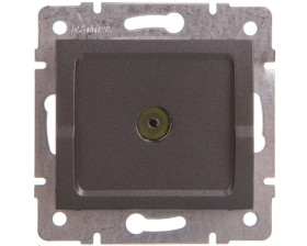 LOGI Gniazdo antenowe typu F końcowe Grafit 25275