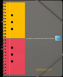 100102104 Meetingbook A5+ 5 mm kariert, 80 Blatt, Doppelspirale