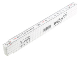 Składana linijka stolarska, Jednostki metryczne, 2m, Plastik