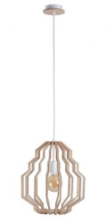 Lampa wisząca nowoczesna drewno 1xE27 RUFO NATURAL