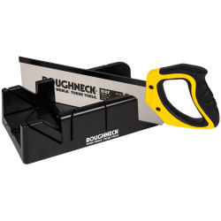 Roughneck 34-490 Mitre Box &amp; Hardpoint Tenon Saw Set 300mm (12in)