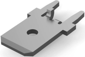 Faston plug, 6.35 x 0.81 mm, L 14.02 mm, uninsulated, straight, 63824-1