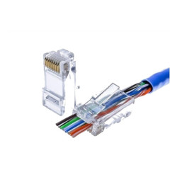 Wtyk tel.8P8C kat.5e drut UTP przelotowy Talvico