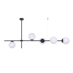 Lampa sufitowa VUELTA czarna, szklane klosze Ø16 cm, gwint E27 K-4735 Kaja Lighting