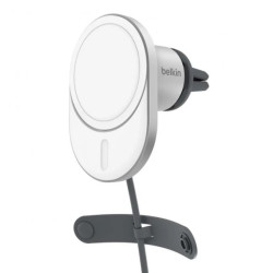 Belkin Ładowarka samochodowa, magnetyczna, Qi2.0, 15W, zasilacz 20W, szara