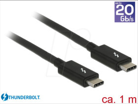 84845 Cable Thunderbolt 3 USB-C plug &gt; USB-C plug 1 m.