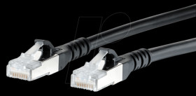 1308451000-E Patch cord RJ45 Cat.6A AWG26 S/FTP LSHF 1.0 m black