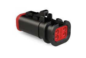 Złącze samochodowe 4-pinowe Amphenol Industrial 2-rzędowe Żeński 13A AT Montaż na kablu Złącze samochodowe