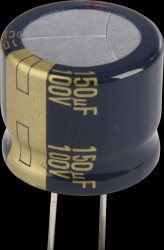 EEUFC2A151S Electrolytic capacitor, radial, 150 µF, 100 V, 105°C, low ESR, A