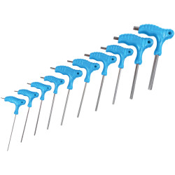 BlueSpot Tools 12185 Metric T-Handle Hex Key Set,10 Piece (2-10mm)
