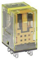 Przekaźnik mocy 24V dc DPDT Idec 1W, Wciskane 605Ω Wciskane