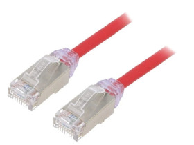STP28X0.5MRD Patch cord F/UTP,TX6A-28™ 6a drut Cu LSZH czerwony 0,5m