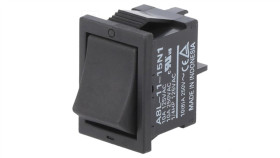 Rocker Spst Poz 2 On-Off 10A/250Vac Czarny Brak -20÷55C A8l1115n1