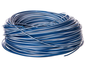 Przewód instalacyjny H05V-K 0,5 ciemnoniebieski z białym paskiem 4510921 /100m/