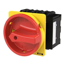 Rozłącznik główny, 3 bieg.+1NO+1NC, 80 A, montaż natablicowy, pokrętło czerwono-żółte z blokadą na kłódkę EP-400926