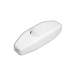 Włącznik przelotowy na kabel 230V 2,5A 2-poz 1-tor 1xNO lutowany biały