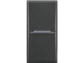 AXOLUTE Wyłącznik pojedynczy 10AX (zaciski śrubowe) 1 modułowy AXIAL antracyt HS4001N LEGRAND