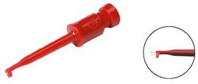 KLEPS 2 RT Chwytak mini, haczyk., L=57mm, przyłącze lutowane, czerw., Hirschmann, 931467101, KLEPS2RT