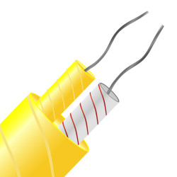 Kabel/przewód termopary K dł. 100m 1/0.315mm -60 → +350 °C. Włókno szklane 2-żyłowy Nieekranowany
