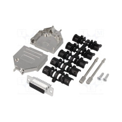 Gniazdo D-SUB DB26 26-pin gęste 3-rzędowe z obudową / DTZK15-HDS-K