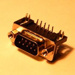 Złącze szufladowe DRB-9PR męskie gniazdo D-Sub ,Canon 9p , przewlekane do druku kątowe 7,2 mm cena netto