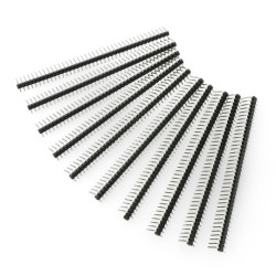 Wtyk goldpin 1x40 kątowy raster 2,54mm - czarny - 10szt. - justPi