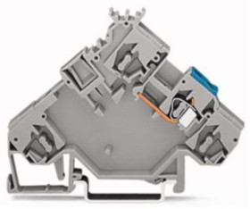 2-wire actuator supply terminal, spring-clamp connection, 0.08-2.5 mm², 1 pole, 20 A, 6 kV, gray, 280-592