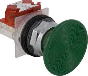 Mushroom pushbutton, unlit, waistband round, 9001KR25G