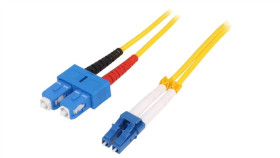 Fp0ls03 Patch Cord Światłowodowy Os2 Lc/Upc,Sc/Upc 3M Lszh Żółty