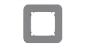 Mini Ramka Uniwersalna Pojedyncza Zaokrąglona Z Tworzywa Szary Mat 27Mrtz-1