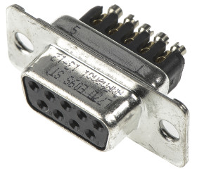 Złącze D-Sub 9-pinowe Żeński Proste Montaż na kablu raster 2.74mm Złoto na niklu