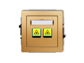 DECO Gniazdo światłowowode/optyczne podwójne złoty 29DGOP-2 KARLIK