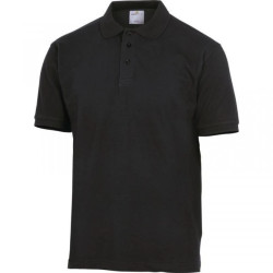 Koszulka polo krótki rękaw kołnierz zapinany na guzik 100 bawełna 210 g/m2 kolor czarny rozmiar S CORP AGRANOPT