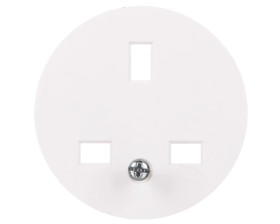 CELIANE Plakietka gniazda 2P+Z pojedynczego angielskiego biała 068133