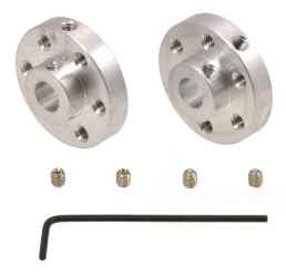 Pololu Universal Aluminum Mounting Hub for 1/4″ (6.35mm) Shaft, M3 Holes (2-Pack)