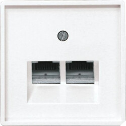 Pokrywa UAE/IAE 2-krotna do ramki E-Design55, biała polarna błyszcząca - UAE55E/2-pg
