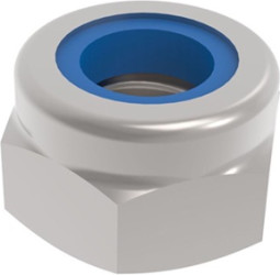 Hexagon lock nut, M5, W 8 mm, H 5 mm, outer Ø 8 mm, steel, galvanized, according to DIN 985/ISO 10511, BYB-3-16H9076