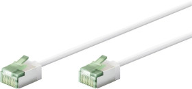 Patchcord kat.8.1-0025 U/FTP SLIM LSZH-TPE biały /0,25m/ 74358