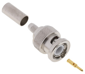 Złącze koncentryczne Montaż na kablu Męski 50Ω typ złącza Złącze BNC 0 to 4GHz Połączenie zagniatane typ kabla RG223/U