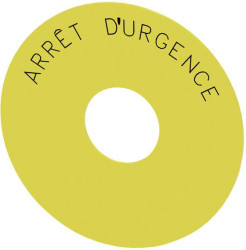 Podkładka indentyfikacyjna Siemens 3SU1900-0BC31-0GQ0 (Ø) 75 mm Arrêt d'urgence 10 szt.