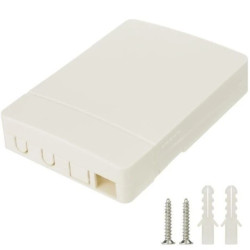 Gniazdo abonenckie światłowodowe FO FTTH na 2 adaptery SC simplex z tacką