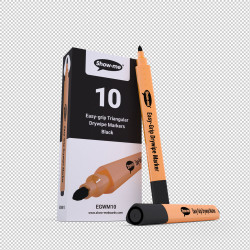 Show-Me EGWM10 Show-me Triangular whiteboard Pens Black - Box 10