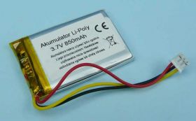 850mAh 3,7V Li-PO 3-PIN 50x32x5mm