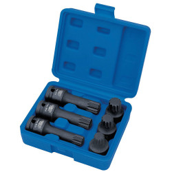 Draper Expert 28881 1/2&quot; Sq. Dr. Impact Spline Bit Set (6 Piece)