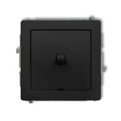 DECO Przycisk jednobiegunowy (jeden klawisz, bez piktogramu) w stylu amerykańskim czarny mat 12DWPUS-4.1